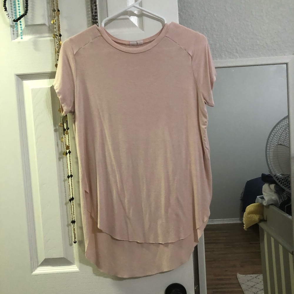 light pink high low top